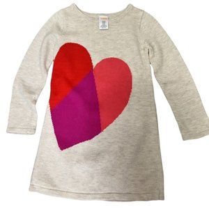 Heart Long Sleeve Sweater Dress Size 4